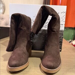 Kensie Dark Brown Ankle Booties